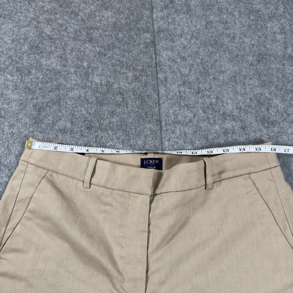 J. Crew Kallie Pant Khaki Linen Blend Pants Lined Size 12 New With Tags - Picture 5 of 11